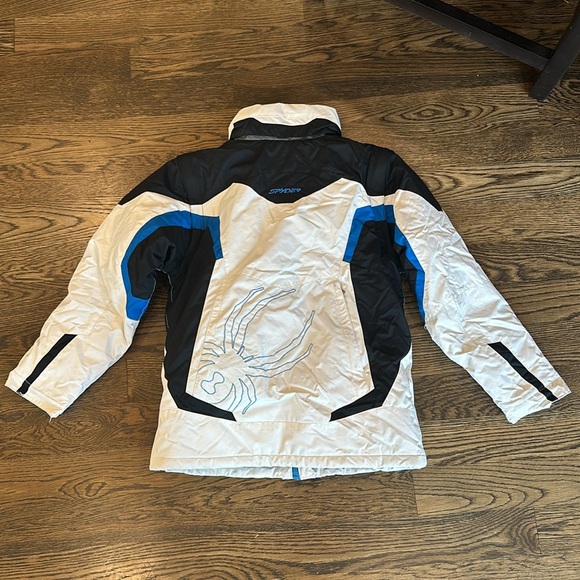 Spyder White and Blue Ski Jacket - Picture 2 of 3